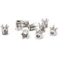 Korona srebrna z czarnymi cyrkoniami 12,5x10mm [przekładka, metal]