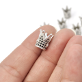 Korona srebrna z czarnymi cyrkoniami 12,5x10mm [przekładka, metal]