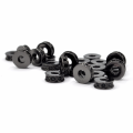 Walec czarny z cyrkoniami 7x3mm [przekładka, metal]