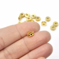 Walec złoty z cyrkoniami 7x3mm [przekładka, metal]