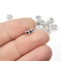 Walec srebrny z cyrkoniami 7x3mm [przekładka, metal]