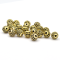 Kula złota z cyrkoniami czarnymi 8mm [przekładka, metal]