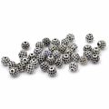 Kula srebrna z cyrkoniami czarnymi 6mm [przekładka, metal]
