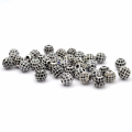 Kula srebrna z cyrkoniami czarnymi 6mm [przekładka, metal]
