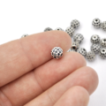 Kula srebrna z cyrkoniami czarnymi 6mm [przekładka, metal]