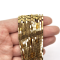 Hematyt miodowe złoto prostopadłościan 2x4mm [sznur 40 cm]
