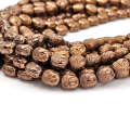 Budda hematyt miedziany 10x8,5x7mm [sznur 40cm]