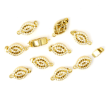 Zapięcie szufladkowe oliwka 10,5x20mm [złoty, metal]