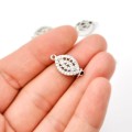 Zapięcie szufladkowe oliwka 10,5x20mm [srebrny, metal]