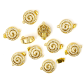 Zapięcie szufladkowe spirala 15,5x21mm [złoty, metal]
