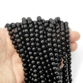 Turmalin czarny kula gładka 6,5mm [sznur 39cm]