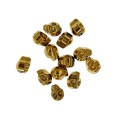 Czaszka złota ok. 10x8/7x10mm [przekładka hematyt]