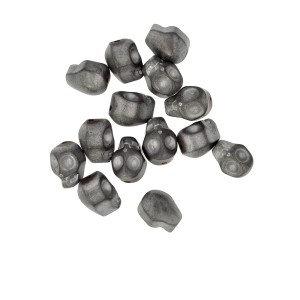 Czaszka matowe srebro ok. 10x8/7x10mm [przekładka hematyt]