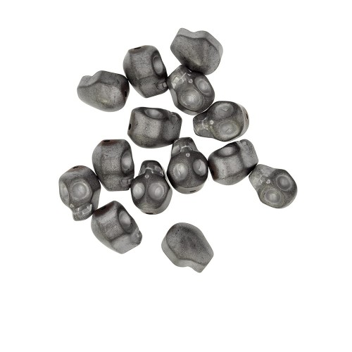Czaszka matowe srebro ok. 10x8/7x10mm [przekładka hematyt]