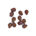 Czaszka matowy fiolet ok. 10x8/7x10mm [przekładka hematyt]