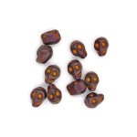 Czaszka matowy fiolet ok. 10x8-7x10mm [przekładka hematyt]