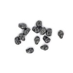 Czaszka grafitowa ok. 8x6-8x6mm [przekładka hematyt]