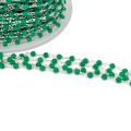 Onyks zielony kula fasetowana ok. 3mm [łańcuszek srebro 925]