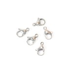 Zapięcie karabińczyk 12x7mm [srebrny, stal szlachetna], 5 sztuk