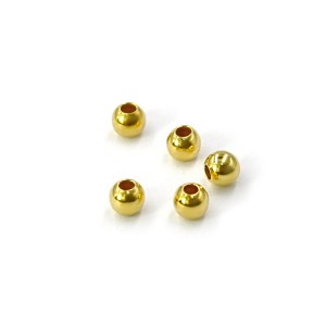 Kulki zaciskowe ok. 3mm [srebro pozłacane 925] 5szt.