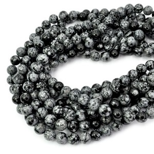 Obsydian śnieżny kula gładka ok. 10mm 