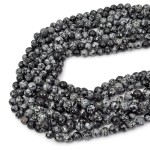 Obsydian śnieżny kula fasetowana ok. 8mm