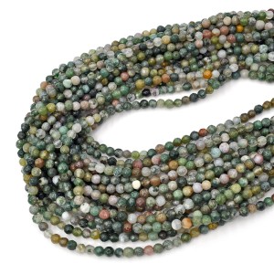 Agat indyjski kula fasetowana ok. 4mm