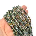 Agat indyjski kula fasetowana ok. 4mm [ sznur 37cm]