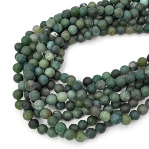 Agat mszysty kula matowa ok. 8mm