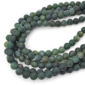 Agat mszysty kula matowa ok. 10mm