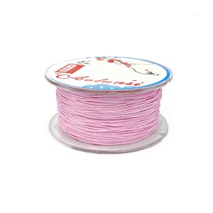 Sznurek do makramy jasno różowy ok. 0,6mm [szpula ok. 60m]