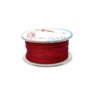 Sznurek do makramy bordowy ok. 0,6mm [szpula ok. 60m]