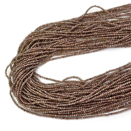 Granat kula fasetowana ok. 1,5/1,7 mm [sznur 32,5cm]