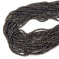 Kwarc dymny kula fasetowana ok. 4,5mm [sznur 39cm]