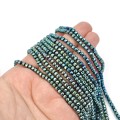 Hematyt niebiesko zielony oponka fasetowana ok. 4x2,5/3mm [sznur 39cm]