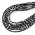 Hematyt grafit oponka fasetowana ok. 4x2,5/3mm [sznur 39cm]