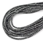Hematyt grafit oponka fasetowana ok. 4x2,5/3mm [sznur 39cm]