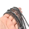 Hematyt grafit oponka fasetowana ok. 4x2,5/3mm [sznur 39cm]
