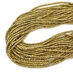 Hematyt jasne złoto oponka fasetowana ok. 3x2mm