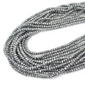 Hematyt srebrny oponka fasetowana ok. 4x2,5/3mm [sznur 39cm]