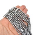 Hematyt srebrny oponka fasetowana ok. 4x2,5/3mm [sznur 39cm]