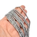 Hematyt srebro nakrętka ok. 3x1mm [sznur 39cm]