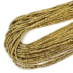 Hematyt jasne złoto nakrętka ok. 3x1mm [sznur 40cm]