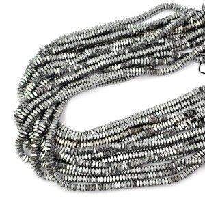 Hematyt srebrny poduszki ok. 4x2mm