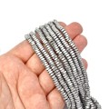 Hematyt srebrny mat poduszki ok. 4x2mm [sznur 40cm]