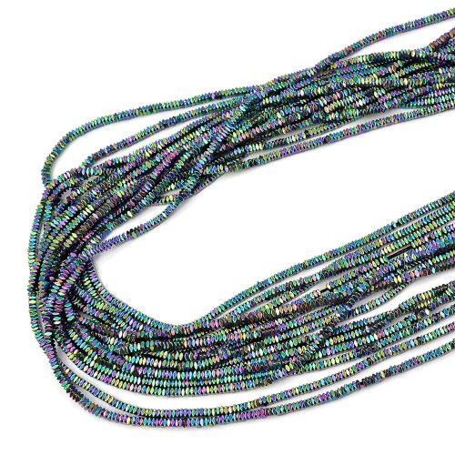 Hematyt multikolor poduszki ok. 2x1mm [sznur 39cm]