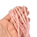 Kwarc różowy prostopadłościan ok. 4x13mm [sznur 39cm]