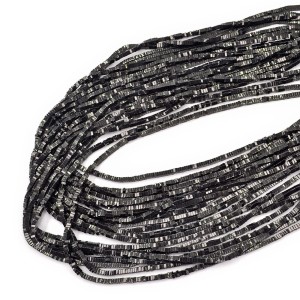 Hematyt czarny heishi ok. 2x1mm