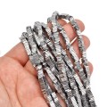 Hematyt heishi srebrny ok. 4x1mm [sznur 40cm]