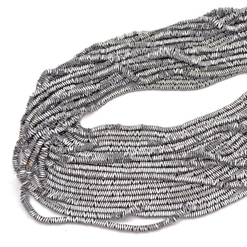 Hematyt srebro poduszki ok. 3x1mm
